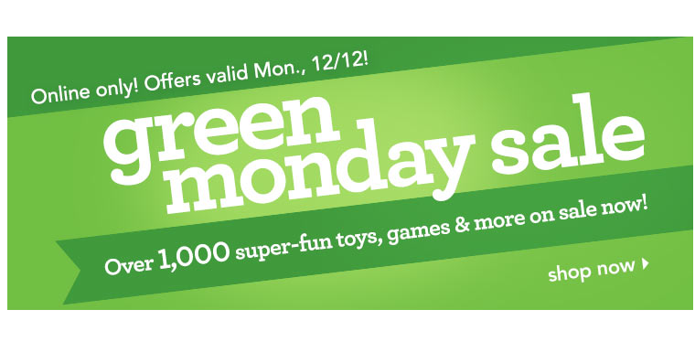 Toys R Us: Green Monday Sale – Save Up to 60% Off + FREE Shipping! Plus, Save 30% Off Select Hasbro Items!