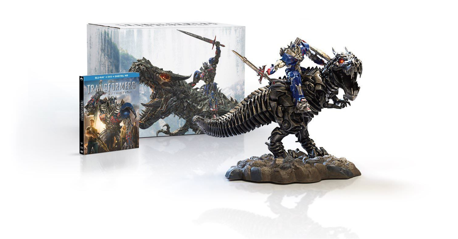 Transformers: Age of Extinction Limited Edition Gift Set with Grimlock and Optimus Collectible Statue Only $18.99!