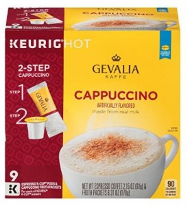 Gevalia Cappuccino K-CUP Pods and Froth Packets 9-Count – Only $5.73!
