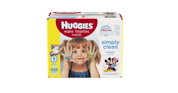 RUN! HUGGIES Simply Clean Baby Wipes, Unscented (648 Total) for only $8.28 Shipped! That’s Only $0.01 per Wipe= Stock up Price!
