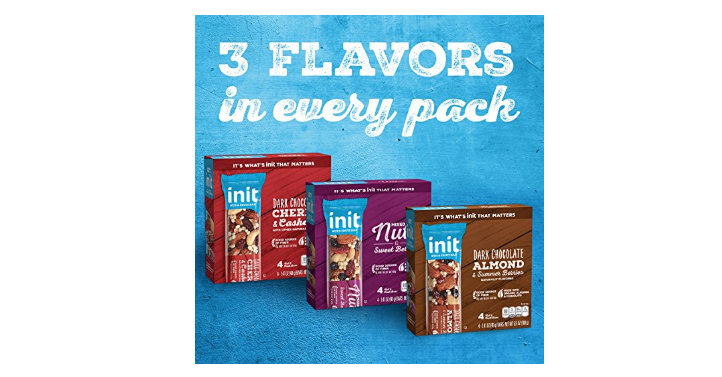 High 30% off Coupon = Init Nut & Fruit Bars, Variety Pack, 12 Count for only $9.31 Shipped!