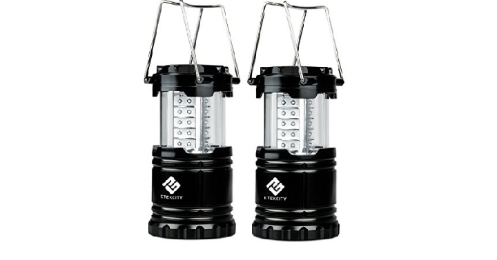 Etekcity 2 Pack Portable Outdoor LED Camping Lanterns Only $14.99! (Reg. $49.99)