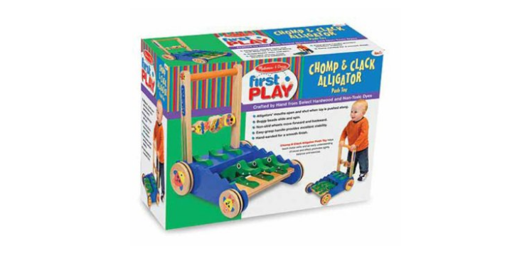 Highly Rated -Melissa & Doug Deluxe Chomp and Clack Alligator Wooden Push Toy and Activity Walker Only $28.34! (Reg. $34.42)