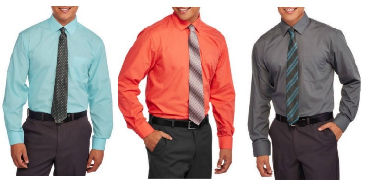 Nice! Men’s 2-Piece Solid Dress Shirt and Tie Set Only $6.97! (Reg. $12.00)