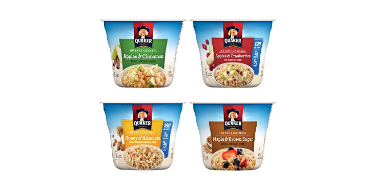 Quaker Instant Oatmeal Express Cups Breakfast Cereal (12 Count) Only $11.24 Shipped! That’s Only $0.93 per Cup!