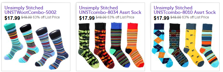 Unsimply Stitched 4Pk Socks – $17.99! So much fun!