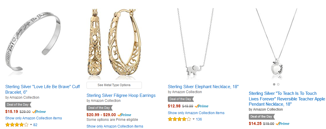Up to 55% Off Silver and Cubic Zirconia Jewelry – Prices start at $6.99!