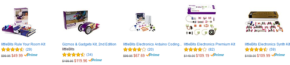 Up to 35% off select littleBits kits! SO Very Cool! Prices start at $49.99!