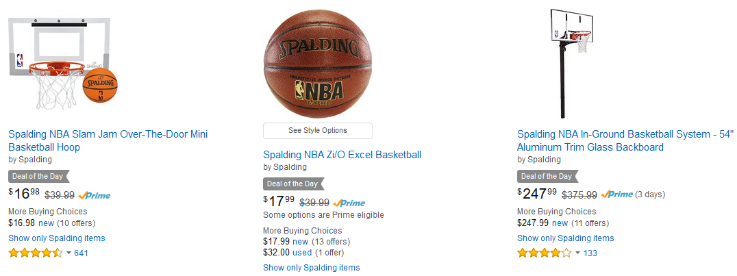 Up to 60% Off Select Spalding Basketballs and Hoops! Prices start at $16.99!