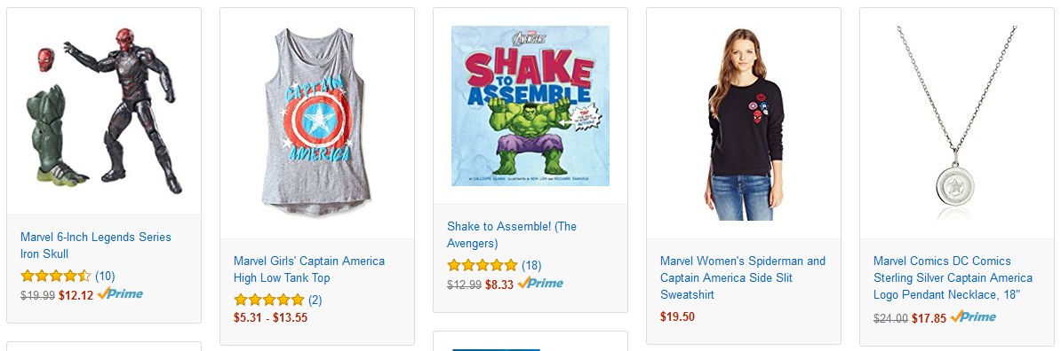 Up to 50% Off Marvel Favorites! Prices Start at $2.32!
