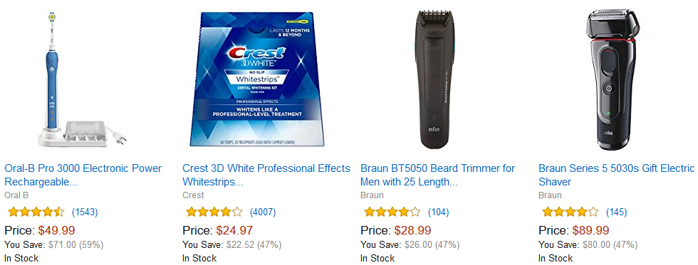 Save 45% or more on select oral care products and shavers!