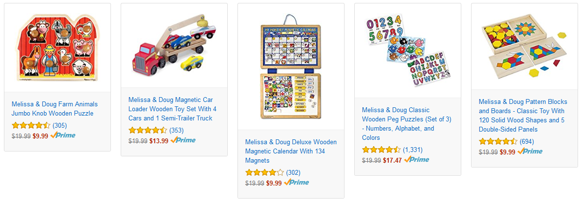 Up to 50% off select Melissa & Doug toys! Prices start at $7.49!