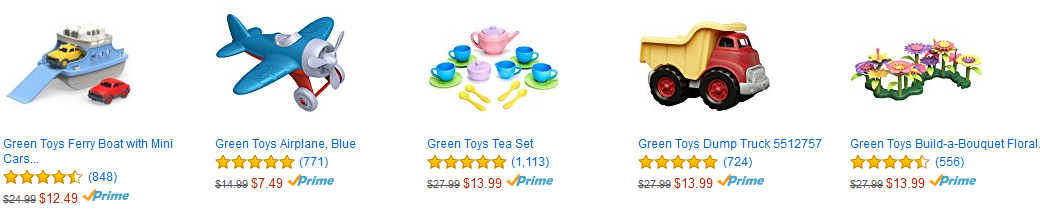 Up to 50% off select Green Toys! Priced from $6.49!