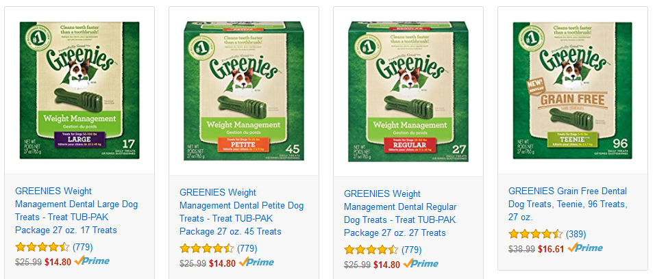 Save up to 50% on Greenies Dog Treats! Today only!