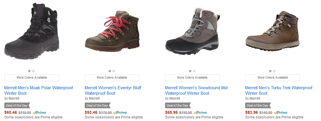 Up to 45% Off Merrell Shoes! Today only!