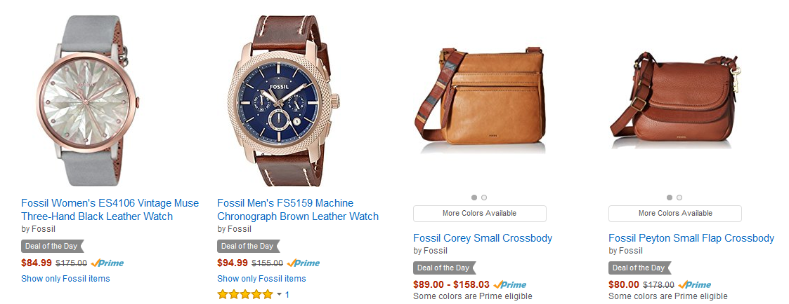 Up to 50% Off Fossil Watches, Handbags, Accessories & More!
