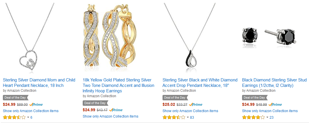 Up to 75% Off Diamond Jewelry Gifts! Prices start at $24.99!