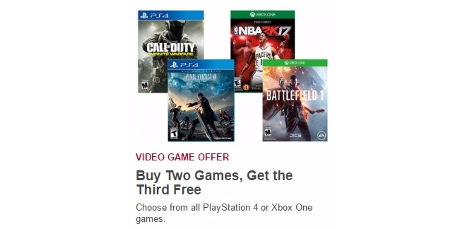 Buy Two, Get One FREE Video Games From Best Buy!