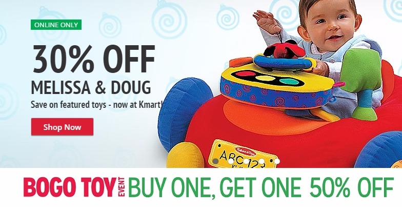 Toy Deals at Kmart! 30% Off Melissa and Doug, BOGO 50% Off, and MORE!
