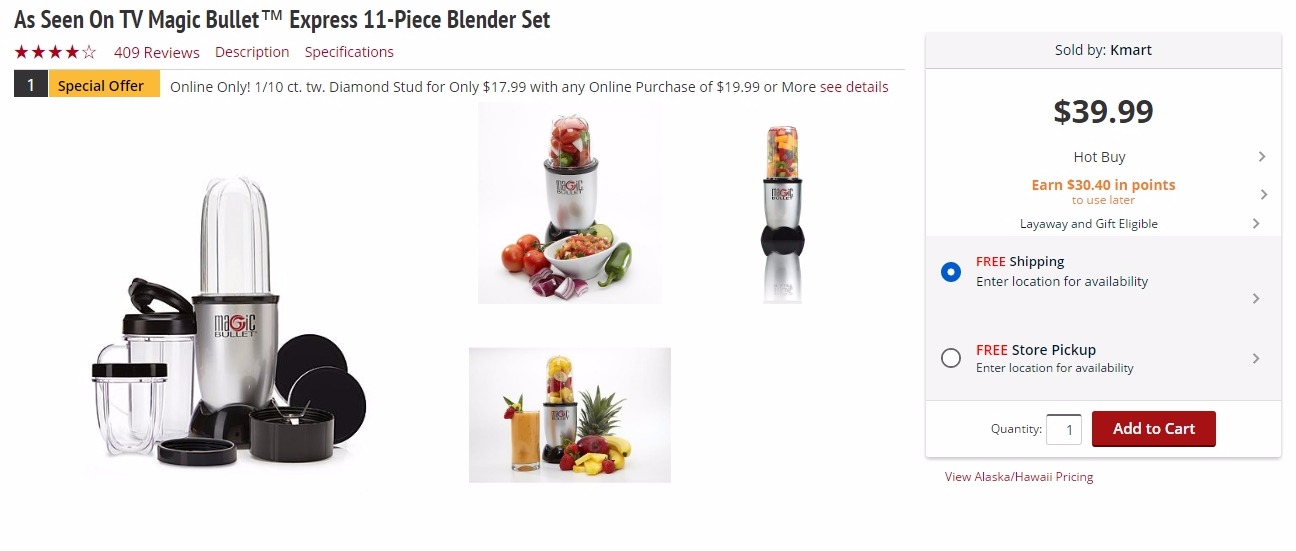 Magic Bullet Express 11-Piece Blender Set—$39.99 + $30.40 Back in SYWR Points!