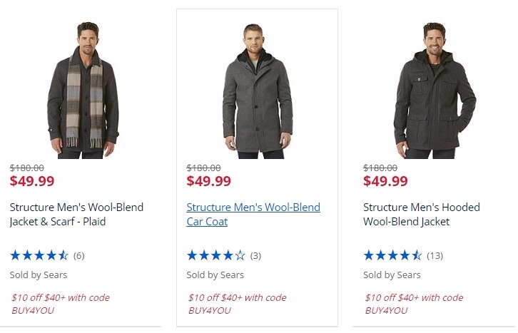 Structure Men’s Will Blend Coats Only $39.99! Free Store Pickup!