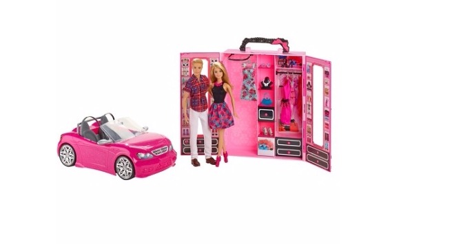 Barbie Big Box Bundle With Two Dolls, Car, and Closet Only $29.98!!
