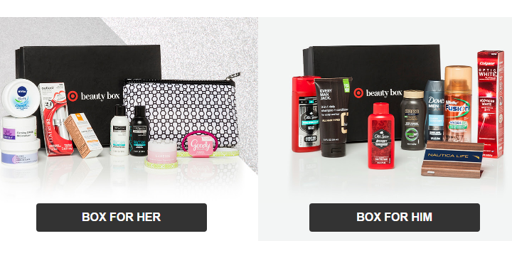 RUN! Target’s December Beauty Boxes Available Now for Both Him & Her! Grab them Now for $7 & $10 Shipped!