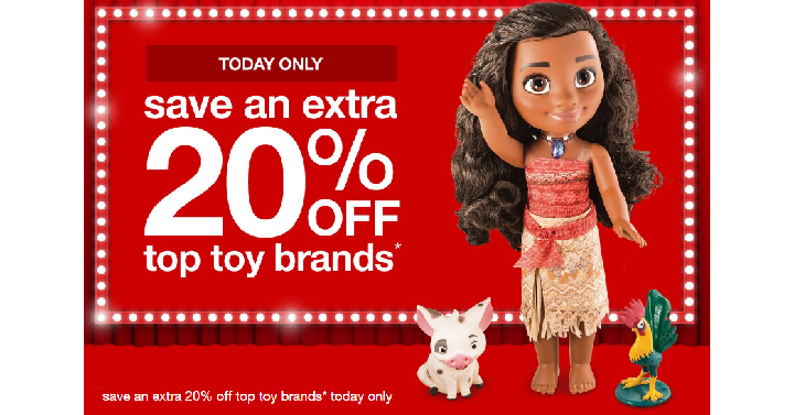 HOT! Target: Take an Extra 20% off Top Toy Brands! Includes: Barbie, Trolls, Fisher Price, Disney and More! (Today, Dec. 22nd Only)