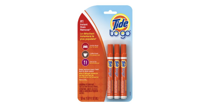 Tide To Go Instant Stain Remover Liquid Pen, 3 Count for only $3.63 Shipped!