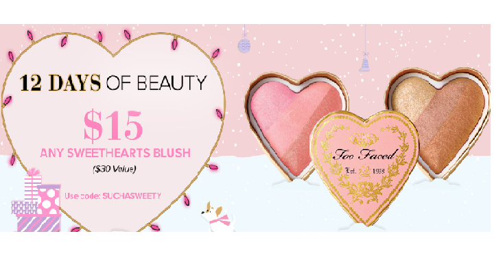 Too Faced Sweethearts Blush Only $15 Shipped! (Reg. $30) Today, Dec. 2nd Only!