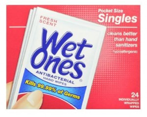 Wet Ones Antibacterial Hand and Face Wipes Singles, 24-Count (Pack of 5) – Only $10.83!