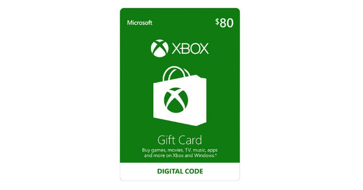 Newegg: Get a $80 Xbox Gift Card (Email Delivery) for only $70! Great Last Minute Gift Idea!