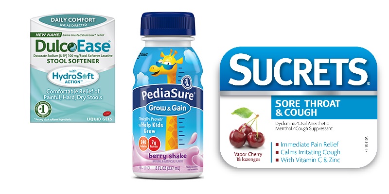 COUPONS: DulcoEase, Sucrets, Chloraseptic, Hefty, and Pediasure
