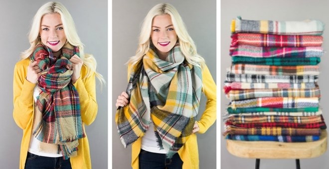 Plaid Blanket Scarves – Just $10.99! Jane – 21 to choose from!