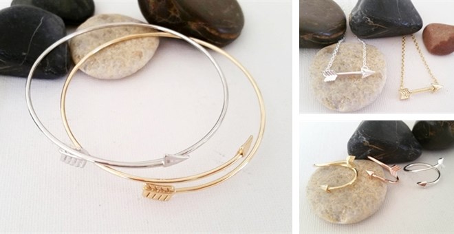 Bow & Arrow Ring, Bracelet or Necklace in Gold or Silver – Just $3.99!