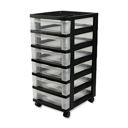 IRIS 6-Drawer Storage Cart with Organizer Top – Just $23.60!