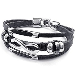 Infinity Wristband Bangle Cuff Leather Bracelet – Just $8.75!
