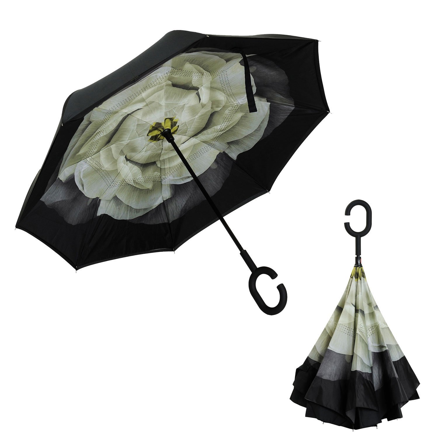 Inverted Umbrella – Reverse Folding Double Layer – Just $25.99! Fun prints!