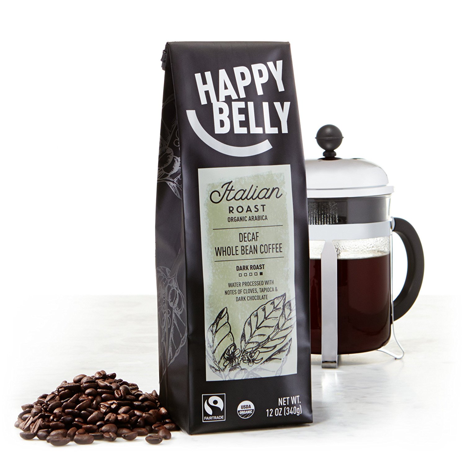 Happy Belly Italian Roast Decaf Organic Fairtrade Coffee – Just $6.00!