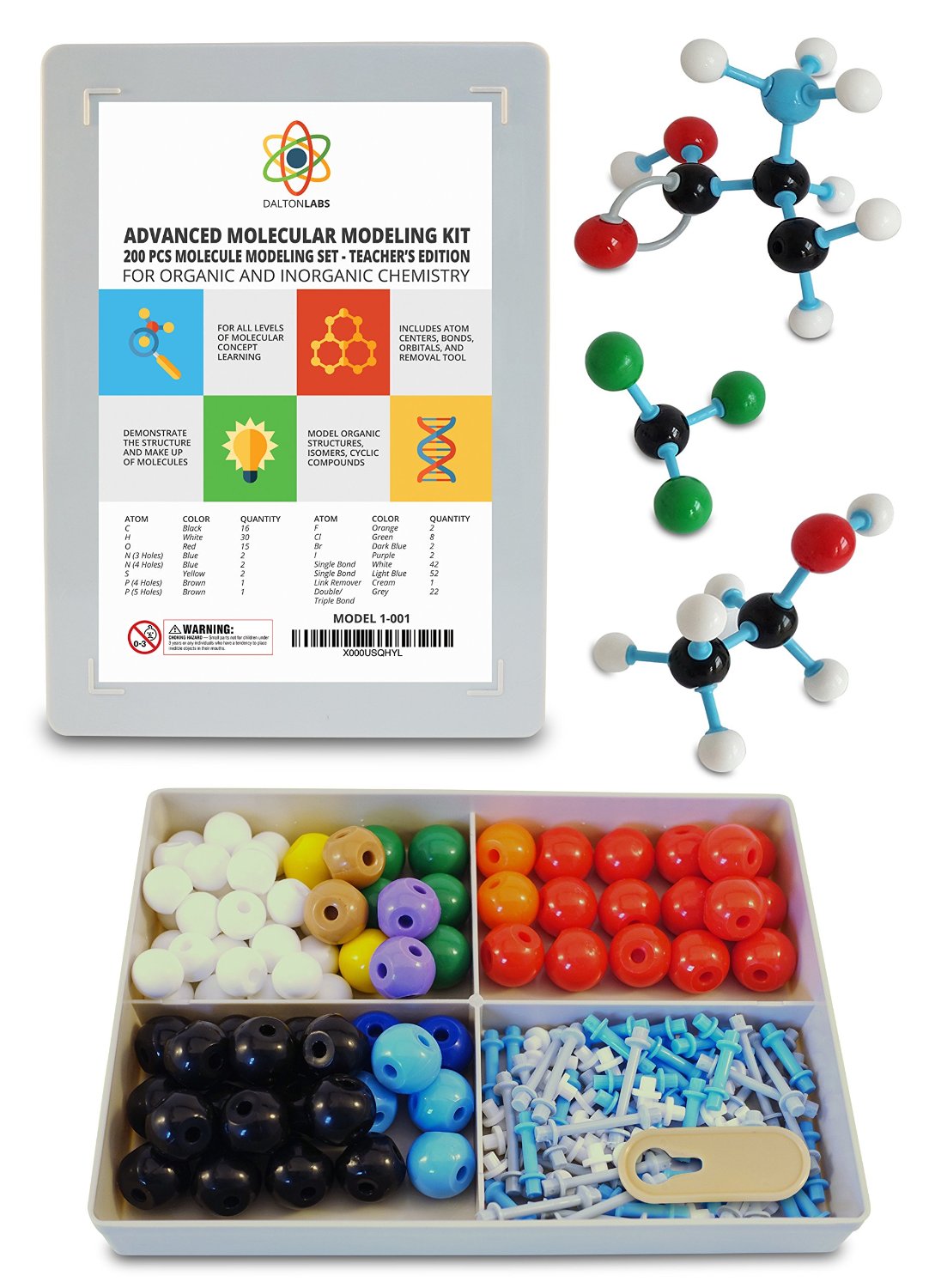Molecular Model Kit with Molecule Structure Building Software – 200pcs – Just $28.98!