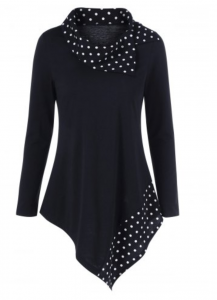 Polka Dot Plus Size Asymmetrical Tee Just $5.95 Shipped!