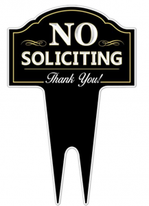 No Soliciting Outdoor Metal Yard Sign Just $10.49 On Lightening Deal!