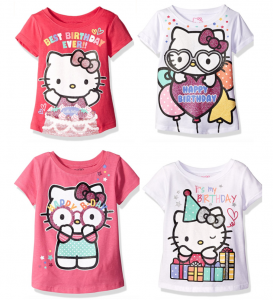 Super Cute Hello Kitty Girls’ Happy Birthday T-Shirt As Low As $3.07 As Add-On Item!