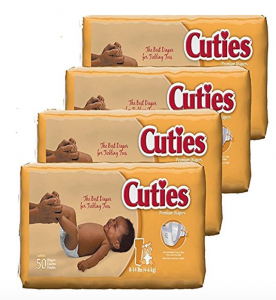 Cuties Baby Diapers Size 1 50-Count Pack of 4 Just $16.15! Just $0.08 Per Diaper!