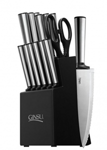 Ginsu Koden Series Serrated Stainless Steel Ever Sharp 14-Piece Block Cutlery Set Just $23.64!