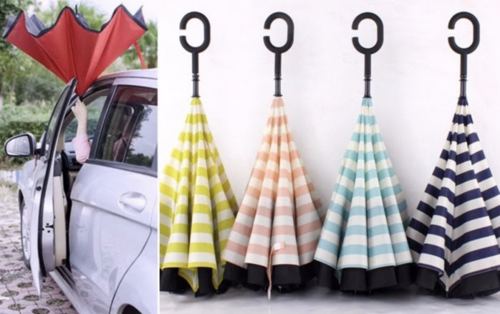 Inverted Umbrellas In Stripes Or Solids Just $24.99!