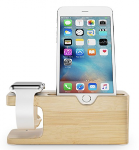Apple Watch Wood Charging Stand Docking Station for iPhone & Apple Watch Just $7.49!