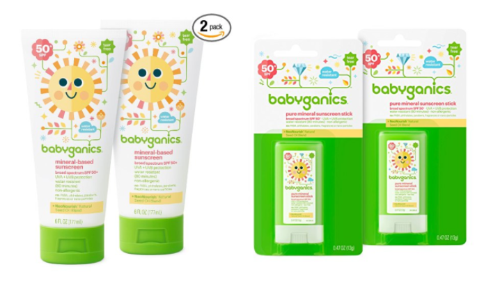Babyganics Sunscreen Lotion 2-Pack Just $9.15 Or SunStick 2-Pack Just $4.89!