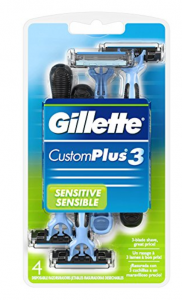 RUN! Gillette CustomPlus 3 Sensitive Skin Disposable Razor 4-Pack Just $1.84 Shipped!