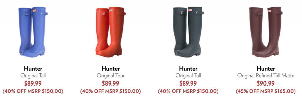 HOT! Hunter Boots As Low As $74.99 At 6pm! (Reg. $150.00)